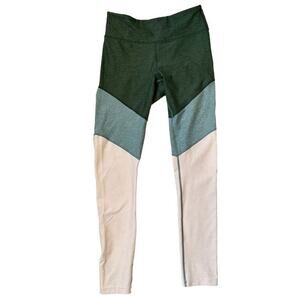 Outdoor Voices Leggings Color-block Athleisure 7/8 Hunter/Slate/Ballet Yoga S
